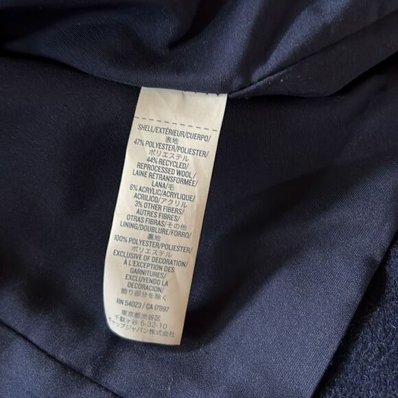 Old Navy Red & Blue Window Pane Wool Blend Jacket size Small - Picture 9 of 10